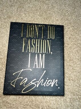 I Don't Do Fashion Wall Art - Black & Gold